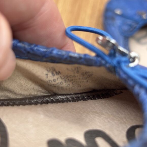 Sam Edelman Womens Leather Snakeskin Print Felicia Slip-on Ballet Flats Gray 7.5 - Picture 8 of 9